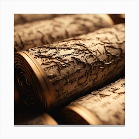 Scrolls Of Parchment Canvas Print