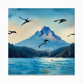 Birds In Flight Canvas Print