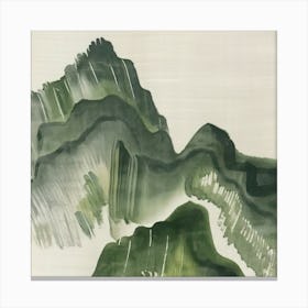 Japanese Watercolour Of Mount Ontake 3 Canvas Print