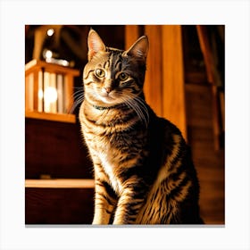 Striped Cat Canvas Print