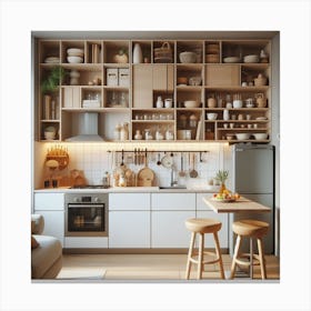 Small kitchen design Canvas Print