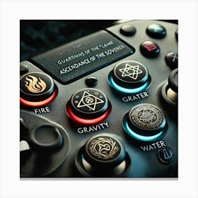 Elemental Symbols Dpad Buttons Controller Season 13 Ignis Luporum Canvas Print