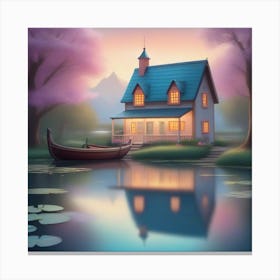 House By The Lake 1 Canvas Print