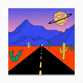 Space Highway Square Canvas Print
