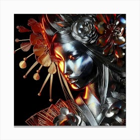 Japan Traditional Geisha Illustration By Ad 54 Canvas Print