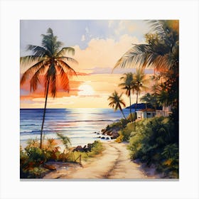 Tropical Twilight Tranquility Canvas Print