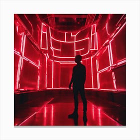 Man In A Red Room 2 Canvas Print
