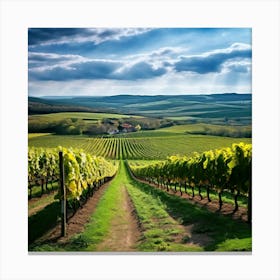 Countryside Wine Heaven Vine Green Nature Rheinland Grape Grower Eifel Spring Vinery Blan (7) Canvas Print