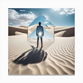 Man In The Desert 85 Canvas Print