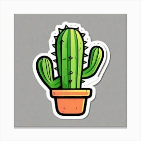 Cactus Sticker 26 Canvas Print