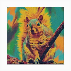 Squirrel On A Branch Canvas Print