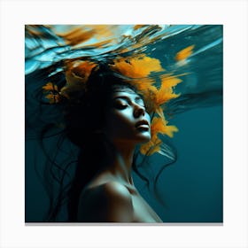 Underwater Portrait Of A Woman 1 Canvas Print