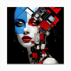 Abstract Portrait Of A Woman 15 Canvas Print