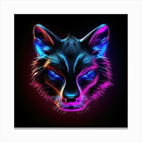 Neon Wolf Head Stampe su tela