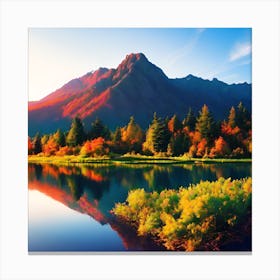 Autumn Mountain Landscape Canvas Print