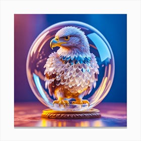 Eagle In A Glass Ball Canvas Print