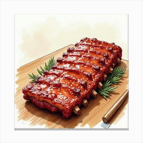 Bbq Ribs Canvas Print