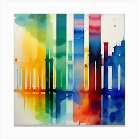 Rainbow Cityscape 1 Canvas Print