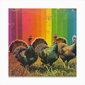 Rainbow Stripe Turkey 3 Canvas Print