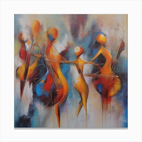 Cello Dancers Canvas Print