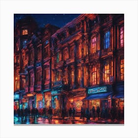 Night In The City 1 Canvas Print