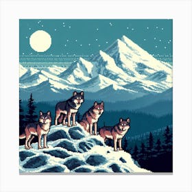Wolves mountain Canvas Print