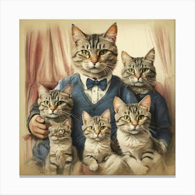 Family Of Cats 2 Canvas Print