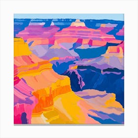 Colourful Abstract Grand Canyon National Park Usa 1 Canvas Print