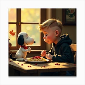 Snoopy And Peanuts 1 Canvas Print