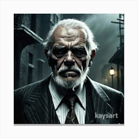 Old Man In A Suit Canvas Print