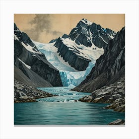 Glacier In New Zealand Canvas Print