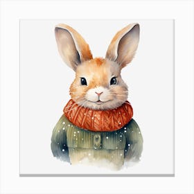 Rabbit In A Scarf 2 Canvas Print