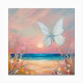 Butterfly On The Beach 2 Canvas Print