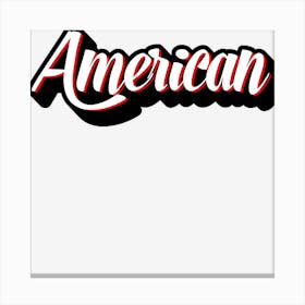 American Cursive Letter Design Canvas Print