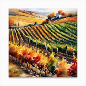 Tuscan Vineyards 3 Canvas Print