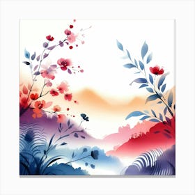 Chinese Watercolor Painting 2 Canvas Print