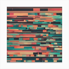 Abstract Pixel Art Canvas Print