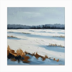 Abstract Snowy Field Canvas Print