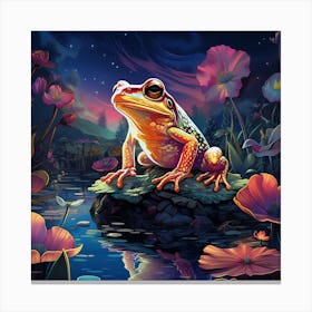 Frog at the Heart of Nightfall Canvas Print