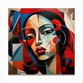 Abstract Shapes Mexican Woman 01 Canvas Print