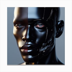 Robot Face Canvas Print