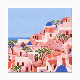 Santorini Square Canvas Print
