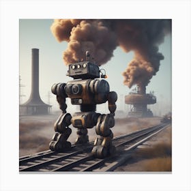 Industrial Robot Canvas Print