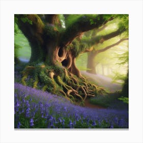 Bluebells In The Forest 7 Canvas Print