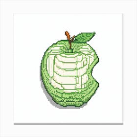 Apple Pixel Art Canvas Print