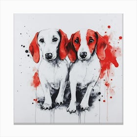 Beagles Art Canvas Print