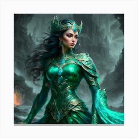 queen of the green Canvas Print