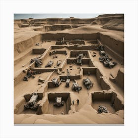 Ancient Ruins In The Desert Canvas Print