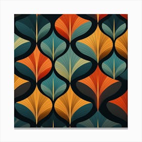 Abstract Leaf Pattern Canvas Print