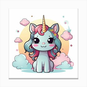 Cute Unicorn 785 Canvas Print